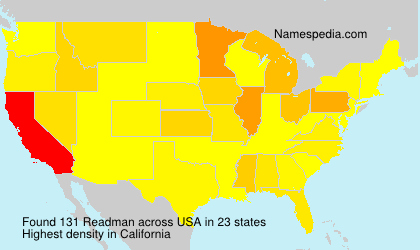 Surname Readman in USA