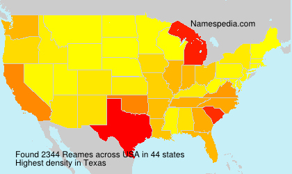 Surname Reames in USA Surname Reames in USA