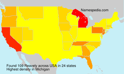 Surname Reavely in USA Surname Reavely in USA