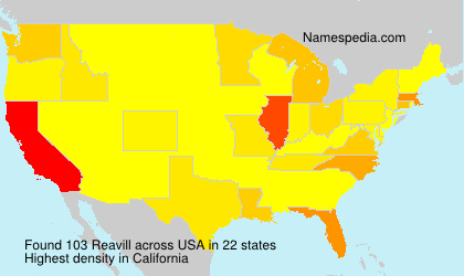Surname Reavill in USA Surname Reavill in USA