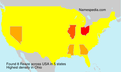 Surname Reaze in USA Surname Reaze in USA