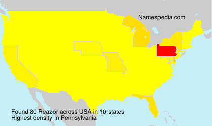 Surname Reazor in USA Surname Reazor in USA