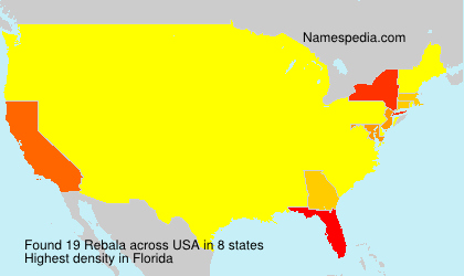 Surname Rebala in USA Surname Rebala in USA