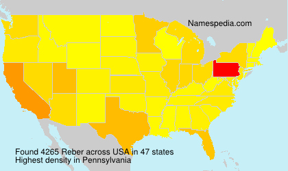 Surname Reber in USA Surname Reber in USA
