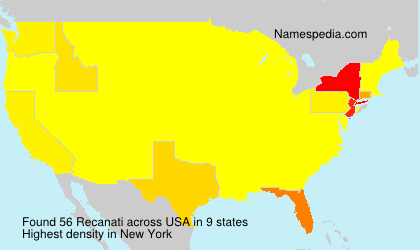 Surname Recanati in USA Surname Recanati in USA