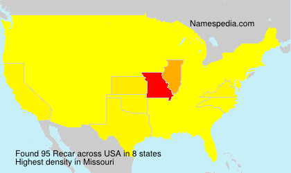 Surname Recar in USA Surname Recar in USA