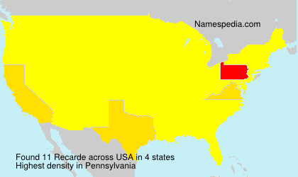 Surname Recarde in USA Surname Recarde in USA