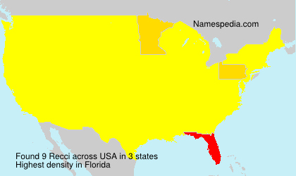 Surname Recci in USA Surname Recci in USA