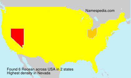 Surname Recean in USA Surname Recean in USA