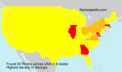 Surname Recka in USA Surname Recka in USA