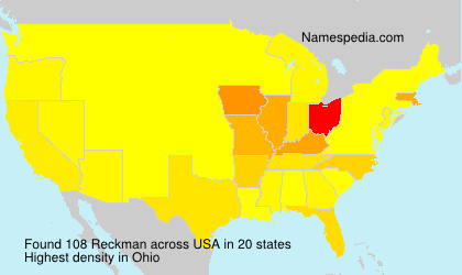 Surname Reckman in USA Surname Reckman in USA