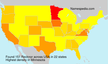 Surname Recknor in USA Surname Recknor in USA