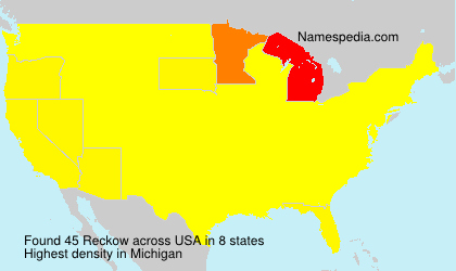 Surname Reckow in USA Surname Reckow in USA