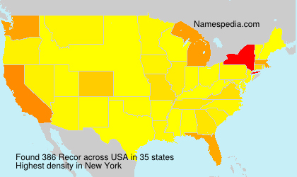 Surname Recor in USA Surname Recor in USA