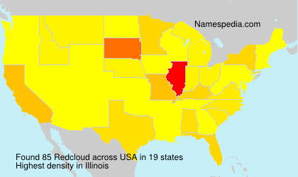Surname Redcloud in USA Surname Redcloud in USA