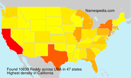Surname Reddy in USA Surname Reddy in USA