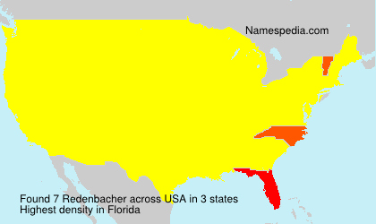 Surname Redenbacher in USA Surname Redenbacher in USA