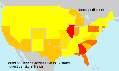 Surname Redenz in USA Surname Redenz in USA
