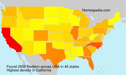 Surname Redfern in USA Surname Redfern in USA