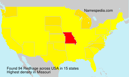 Surname Redhage in USA Surname Redhage in USA
