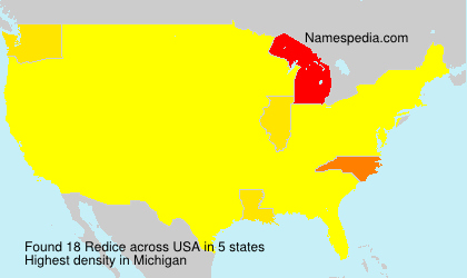 Surname Redice in USA Surname Redice in USA