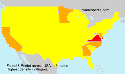 Surname Rediet in USA Surname Rediet in USA