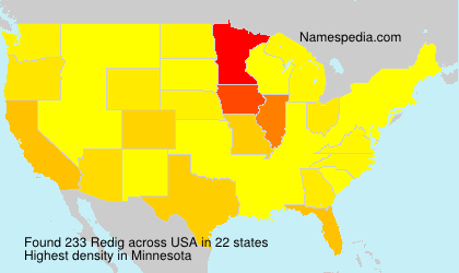Surname Redig in USA Surname Redig in USA