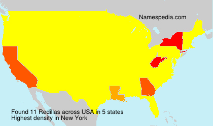 Surname Redillas in USA Surname Redillas in USA