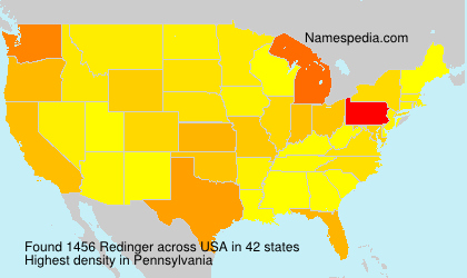 Surname Redinger in USA Surname Redinger in USA