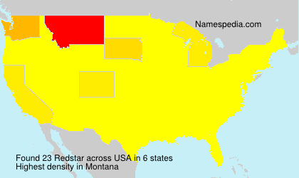Surname Redstar in USA Surname Redstar in USA