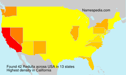 Surname Redulla in USA Surname Redulla in USA
