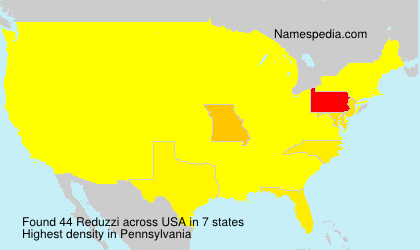 Surname Reduzzi in USA Surname Reduzzi in USA