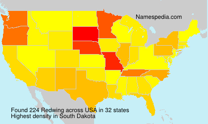 Surname Redwing in USA Surname Redwing in USA