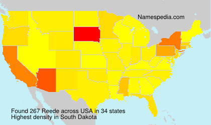 Surname Reede in USA Surname Reede in USA