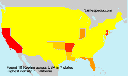 Surname Reehm in USA Surname Reehm in USA