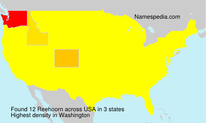 Surname Reehoorn in USA Surname Reehoorn in USA
