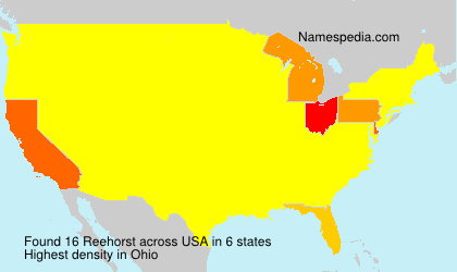 Surname Reehorst in USA Surname Reehorst in USA