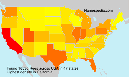 Surname Rees in USA Surname Rees in USA