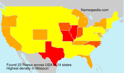 Surname Reesa in USA Surname Reesa in USA