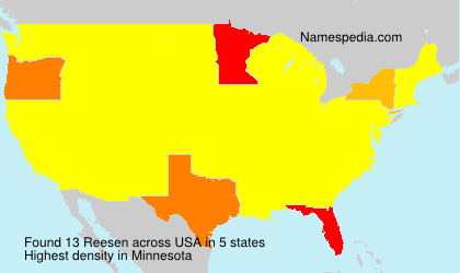 Surname Reesen in USA Surname Reesen in USA
