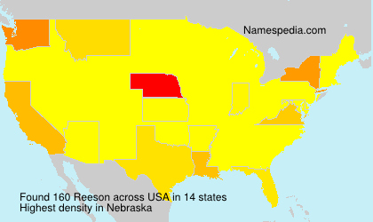 Surname Reeson in USA Surname Reeson in USA