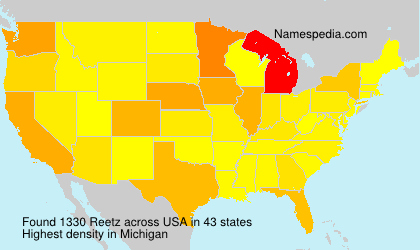 Surname Reetz in USA Surname Reetz in USA