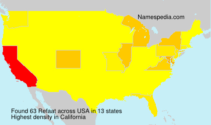 Surname Refaat in USA Surname Refaat in USA