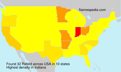 Surname Refeld in USA Surname Refeld in USA