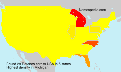 Surname Refenes in USA Surname Refenes in USA