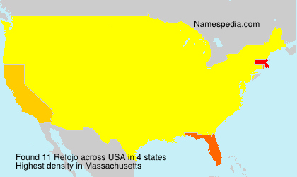 Surname Refojo in USA Surname Refojo in USA