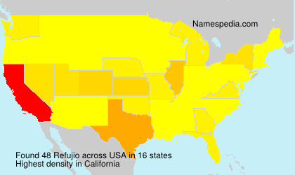 Surname Refujio in USA Surname Refujio in USA