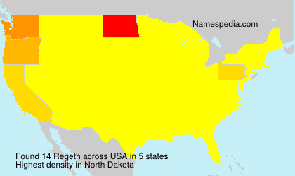 Surname Regeth in USA