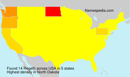 Surname Regeth in USA Surname Regeth in USA