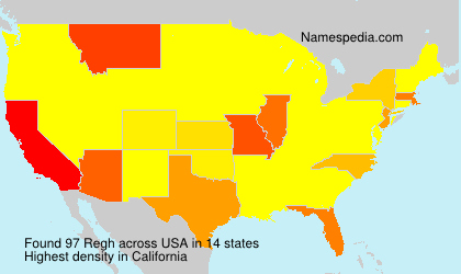 Surname Regh in USA Surname Regh in USA